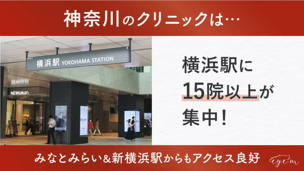 横浜駅前の西口,クリニック15院集中