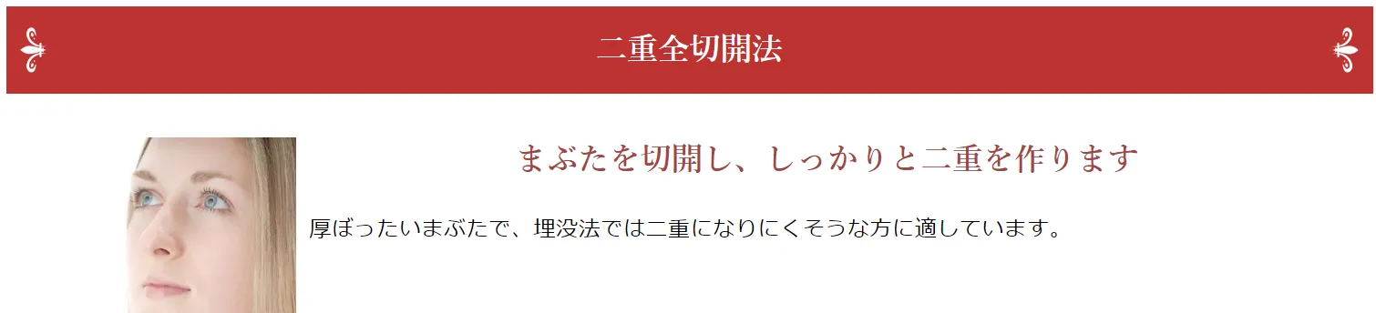 もとび美容外科クリニック・切開法