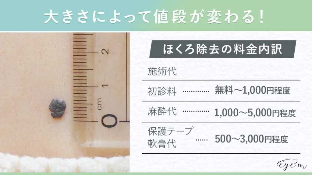 仙台のほくろ除去の料金内訳を解説